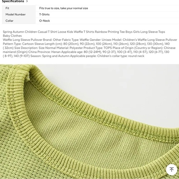 New kid’s rainbow pullover shirt size 3-4 - Picture 6 of 8